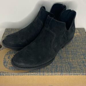 Born Boots Women's Size 6.5 Distressed Black Booties Kerri Leather Short Shoes